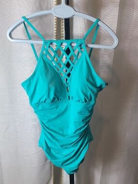 Dreamsuit Miracle Brands Marine Blue One Piece Swimsuit  Size 12.
